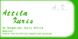 attila kuris business card